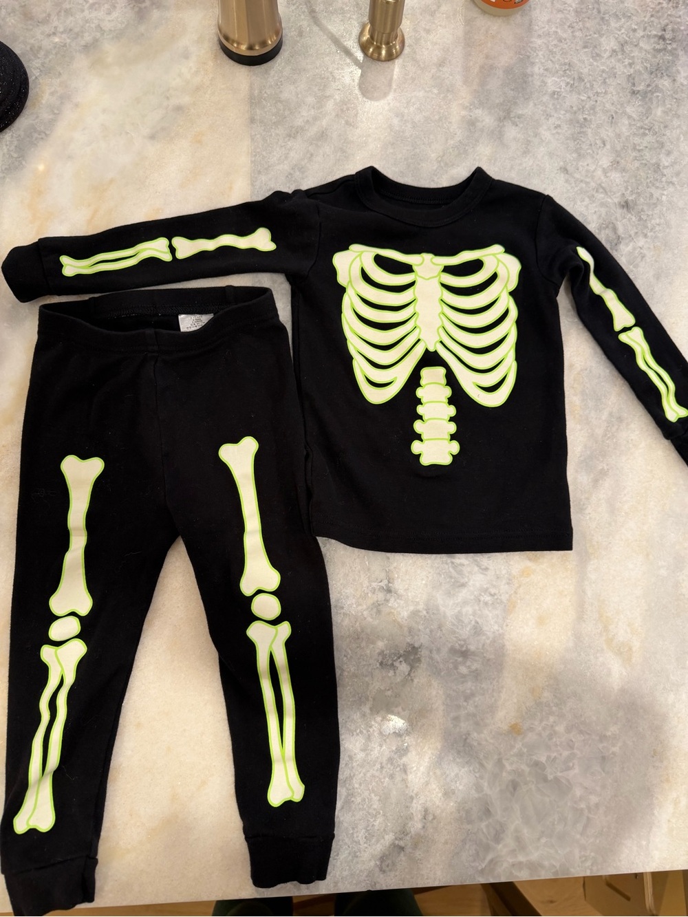 Baby Gap skeleton pajamas 2T